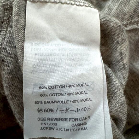 J. Crew gray sleeveless T-shirt with gold foil banana design S NWOT - Picture 8 of 12